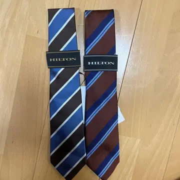 HILTON 선착순 실크 스트라이프 넥타이 2개 세트
