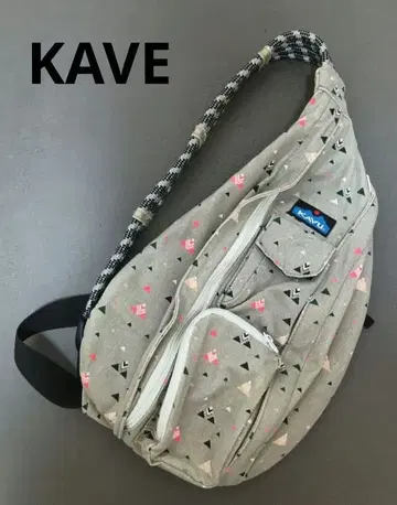 KAVU 로프 슬링 숄더백 바디백, 그레이 스카이 피쉬