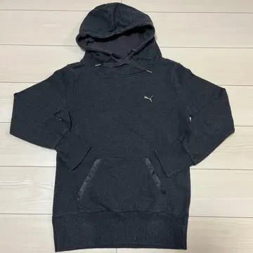 PUMA 다크 그레이 후드 부착 후드티