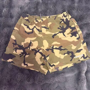 카모플라쥬 숏팬츠 백 포켓 부착 팻랭크