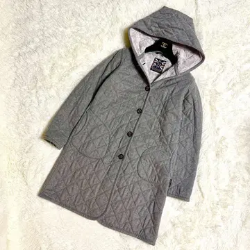 컨디션 최상 라벤햄 퀼팅 코트 그레이 보아 안감 울 M 사이즈 상당