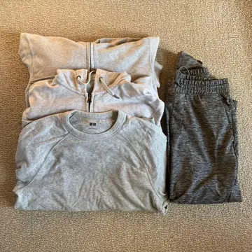 유니클로 맨투맨 풀 집업 후드티 울트라 스트레치