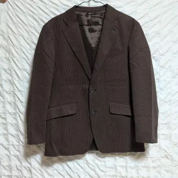 브라운 싱글 브레스 코듀로이 자켓