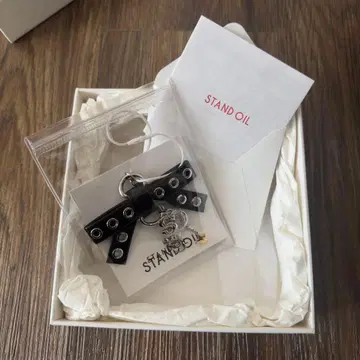 STAND OIL 보우 참 키링 (블랙) 미사용 새상품