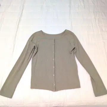 그린 버튼 긴팔 가디건 F 사이즈