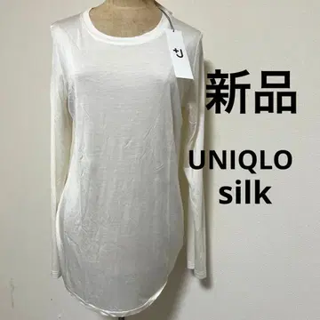 UNIQLO 유니클로 실크 저지 크루넥 T 새상품