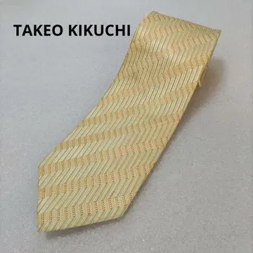다케오 키쿠치 TAKEO KIKUCHI 실크 100% 스트라이프 넥타이