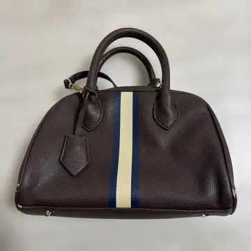SHIPS 브라운 스트라이프 핸드백