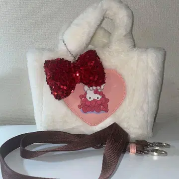 아베일 키티 퍼 숄더백