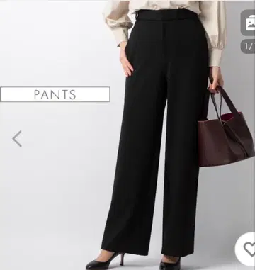 미미그란트 핏 예쁜 스트레이트 와이드 팬츠 블랙 M pt003a-04