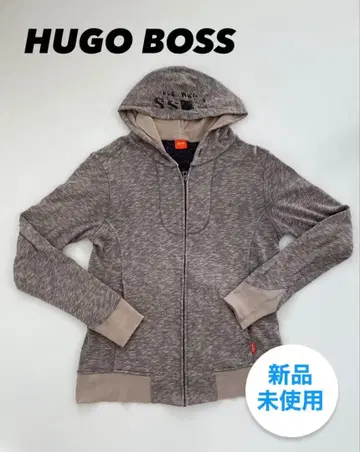 미사용 새상품 HUGO BOSS 후드티 베이지 그레이 riri 지퍼 M