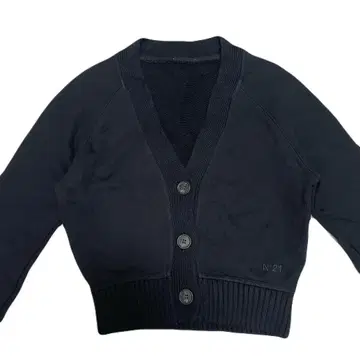 N21 누메로벤투노 22AW 코튼 가디건 블랙