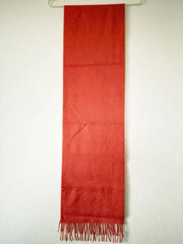 존스턴스 캐시미어 머플러 오렌지 무지 JOHNSTONS