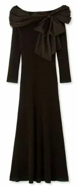 frayid 오프숄더 니트 롱 원피스