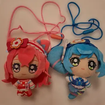 딜리셔스 파티 프리큐어 봉제 인형 미니백 2개 세트