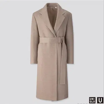 [ 시착 정도 ] 유니클로 U 저지 벨티드 코트 S 베이지