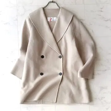 클리닝 윔 가젯 캐시미어 혼방 리버 미들 코트 베이지 고급