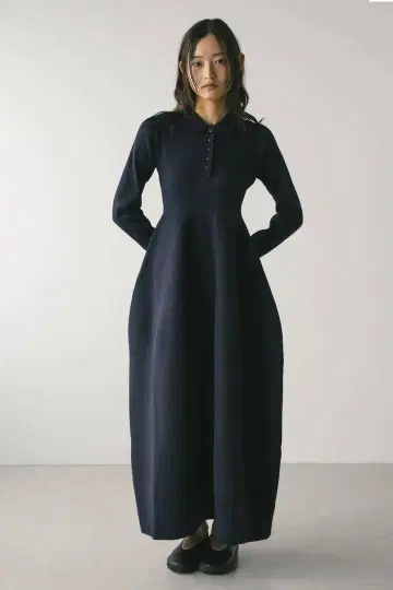 [ STYLEMIXER ] 형태 폴로 니트 원피스