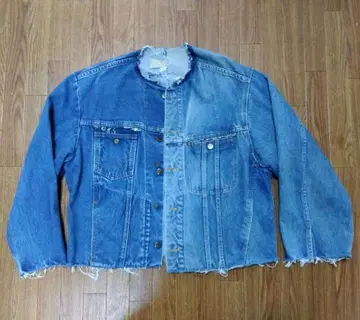 Bonum 보남 재구축 리메이크 패치워크 노카라 데님