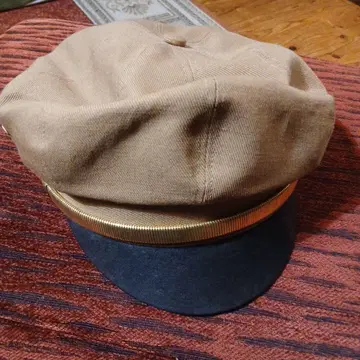 베이지 네이비 헌팅 캡