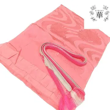 R 화 오비 장식 천 세트 허리띠 고마츠 꽃 핑크 비비드