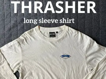트레셔 THRASHER 다이아 로고 양면 프린트 화이트