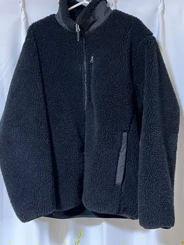 방풍 보아 플리스 자켓 유니클로 블랙