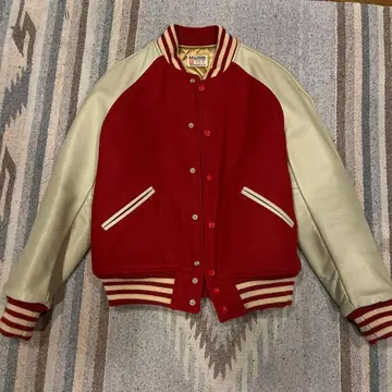 BALLPARK 바시티 자켓 사이즈 38 레드