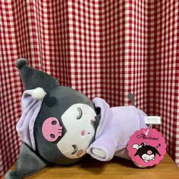 산리오 쿠로미 누워있는 후드티 봉제 인형 S 무뉴구루미 마이멜로디