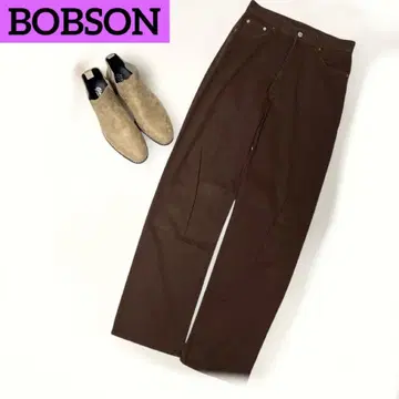 [ BOBSON ] 스트레이트 데님 인디고 브라운 29 사이즈