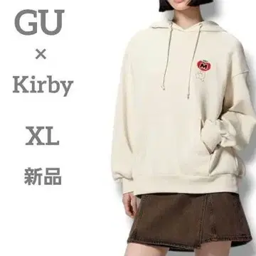 새상품 GU 맨투맨 후드티 Kirby 여성용 콜라보 XL