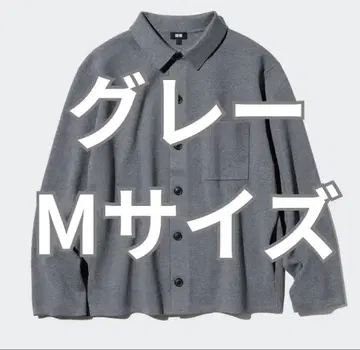 UNIQLO 밀라노 리브 셔츠 가디건 M 그레이 07GRAY