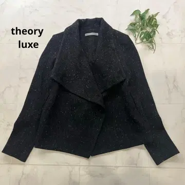 새상품급 theory luxe 빅칼라 울 코트 네프 트위드 38