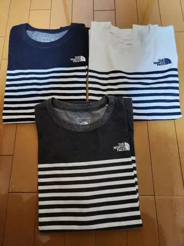 THE NORTH FACE 스트라이프 보더 T셔츠 사이즈별 3색 세트