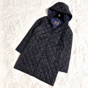 컨디션 최상 라벤햄 퀼팅 코트 블랙 후드 탈부착 M 사이즈