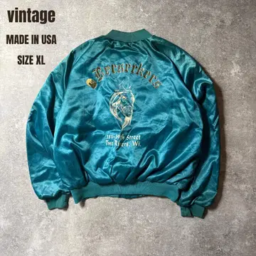 80s USA 빈티지 바시티 자켓 XL 블루 파랑 빈티지