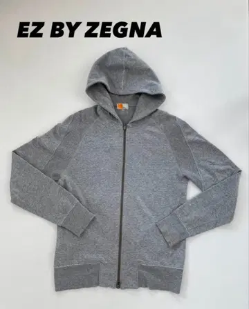 [ EZ BY ZEGNA/제냐 ] 맨투맨 블루종 후드티 그레이 남성용 M