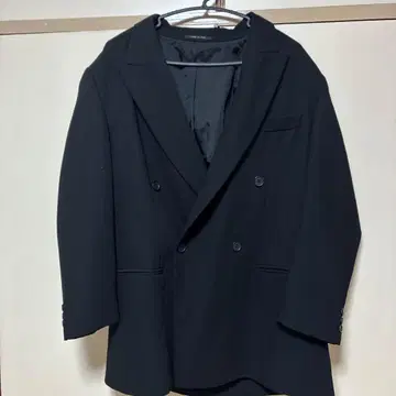 이탈리아제 더블 브레스트 더블 테일러드 자켓 블랙