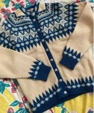 빈티지 VIKING KNIT 노르딕 가디건