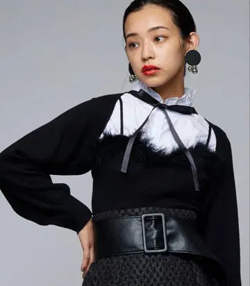 나르시스 퍼 캐미 니트 세트 볼레로