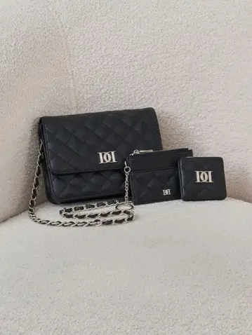 다리치 DD 로고 퀼팅 트래블 세트 BLK 블랙