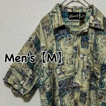 HC31 [US 수입] 반팔 하와이안 셔츠 [남성용 M] 올 패턴