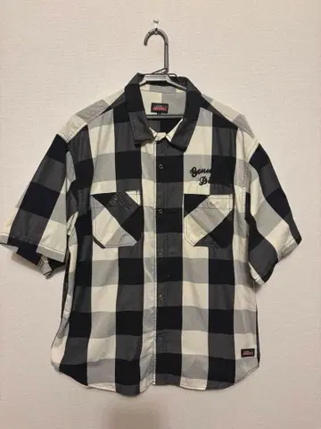 [ Dickies ] 반팔 셔츠 체크 무늬