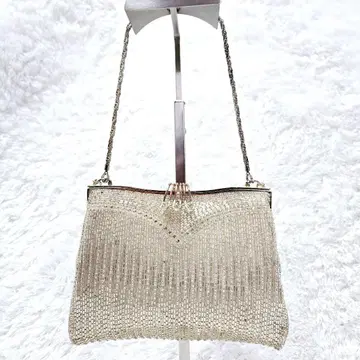 비즈 백 골드 비쥬 체인 클러치 핸드백 포멀