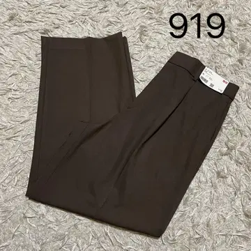 919*새상품 UNIQLO 턱 와이드 팬츠 다크 브라운 XL