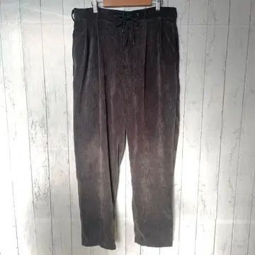 저널 스탠다드 코듀로이 투 턱 와이드 팬츠 다크 브라운 L