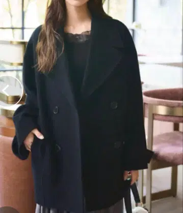 [ 새상품급 ] 프로포션 바디 드레싱 블랙 체스터 코트