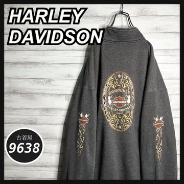 [ 구하기 어려움!! ] 할리데이비슨 슬리브 로고 지퍼 빅 루즈