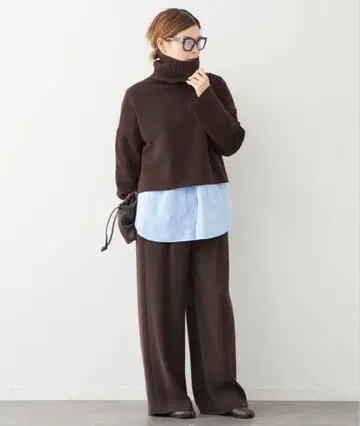 두지엠 클라세 * 이지 와이드 팬츠 브라운 34 미사용 새상품 택 포함