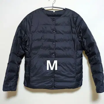 무인양품 노카라 다운 자켓 경량 다운 M 네이비